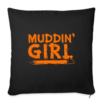 Quadgirl ATV 4 Wheeler Off Roading Lover - Sofa pillow with filling 45cm x 45cm - black - Front