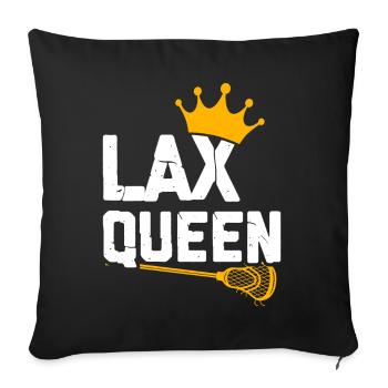 Lacrosse Girl Lax Girl Player Women - Sofa pillow with filling 45cm x 45cm - black - Front