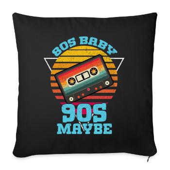 Fille garçon enfants 70 s 80 s 90 s Disco Costume tenue - Coussin et housse de 45 x 45 cm - noir - Devant
