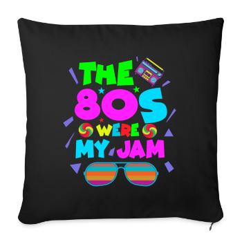 Fille garçon enfants 70 s 80 s 90 s Disco Costume tenue - Coussin et housse de 45 x 45 cm - noir - Devant