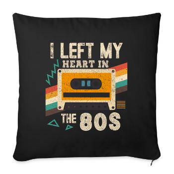 Fille garçon enfants 70 s 80 s 90 s Disco Costume tenue - Coussin et housse de 45 x 45 cm - noir - Devant