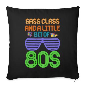 Fille garçon enfants 70 s 80 s 90 s Disco Costume tenue - Coussin et housse de 45 x 45 cm - noir - Devant