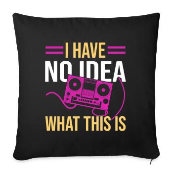 Fille garçon enfants 70 s 80 s 90 s Disco Costume tenue - Coussin et housse de 45 x 45 cm - noir - Devant