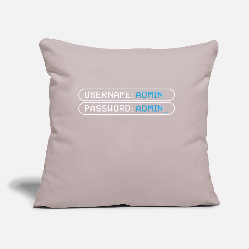 Username Admin Password Programmer Sofa pillow with filling 45cm x 45cm