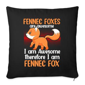 Fennec Fox Cute Fennec Foxes Fennec Animal - Sofa pillow with filling 45cm x 45cm - black - Front
