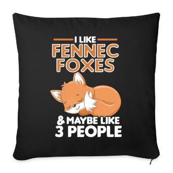 Fennec Fox Cute Fennec Foxes Fennec Animal - Sofa pillow with filling 45cm x 45cm - black - Front