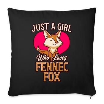 Fennec Fox Cute Fennec Foxes Fennec Animal - Sofa pillow with filling 45cm x 45cm - black - Front