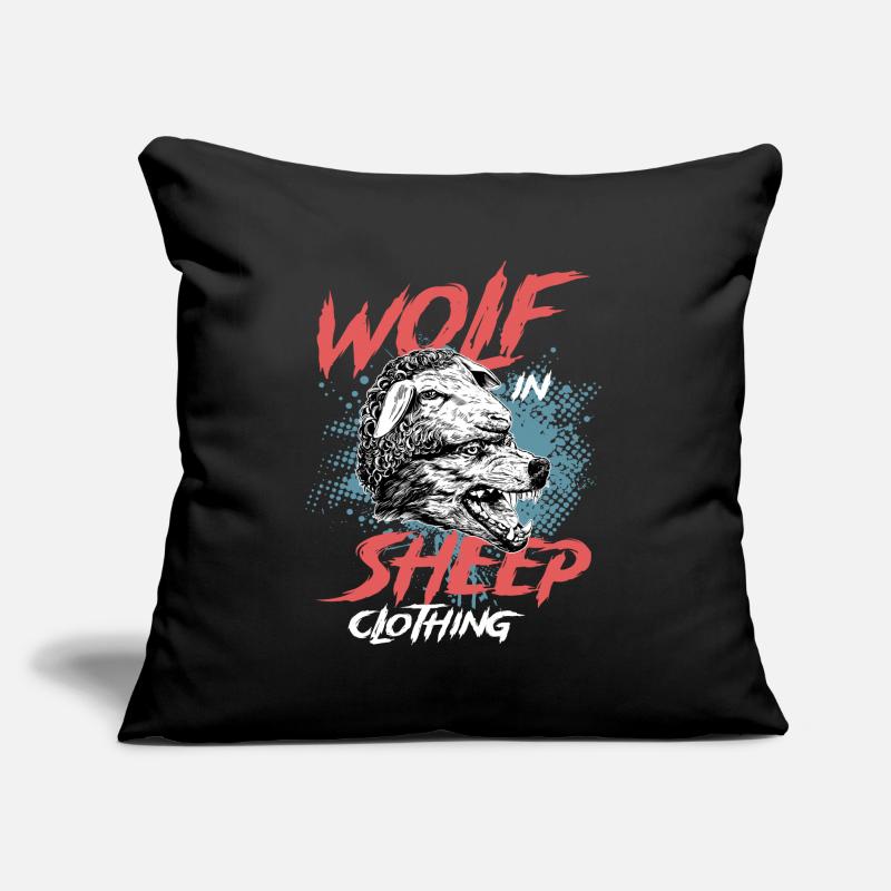 Wolf in sheep's clothing, wolves, pack, teeth, predator Sofa pillow with filling 45cm x 45cm