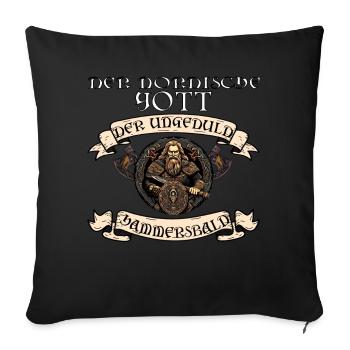Gott der Ungeduld Hammersbald - Sofakissen mit Füllung 45 x 45 cm - Schwarz - Vorne