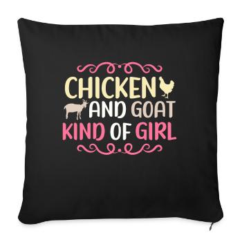 Goats & Chickens Funny Goat Lover - Sofa pillow with filling 45cm x 45cm - black - Front