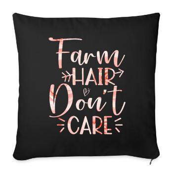 Farm Wife Farm Girlfriend Famers Wife Country Farm - Sofa pillow with filling 45cm x 45cm - black - Front
