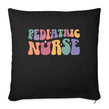 Pediatric Nurse Picu Peds - Sofa pillow with filling 45cm x 45cm - black - Front