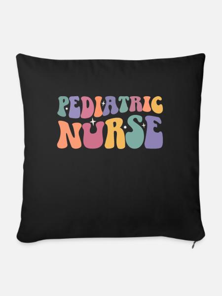 Kinderkrankenschwester Picu Peds - Sofakissen mit Füllung 45 x 45 cm - Schwarz
