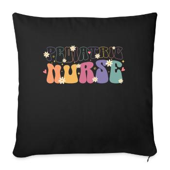 Pediatric Nurse Picu Peds - Sofa pillow with filling 45cm x 45cm - black - Front