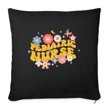 Pediatric Nurse Picu Peds - Sofa pillow with filling 45cm x 45cm - black - Front