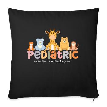 Pediatric Nurse Picu Peds - Sofa pillow with filling 45cm x 45cm - black - Front