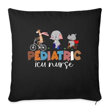 Pediatric Nurse Picu Peds - Sofa pillow with filling 45cm x 45cm - black - Front