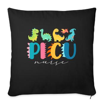 Pediatric Nurse Picu Peds - Sofa pillow with filling 45cm x 45cm - black - Front
