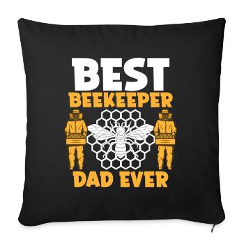 Bee Father Honey Beekeeper Father Beekeeper - Sofa pillow with filling 45cm x 45cm - black - Front