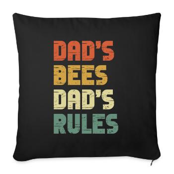 Bee Father Honey Beekeeper Father Beekeeper - Sofa pillow with filling 45cm x 45cm - black - Front