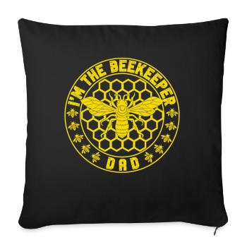 Bee Father Honey Beekeeper Father Beekeeper - Sofa pillow with filling 45cm x 45cm - black - Front