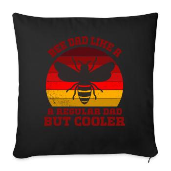 Bee Father Honey Beekeeper Father Beekeeper - Sofa pillow with filling 45cm x 45cm - black - Front