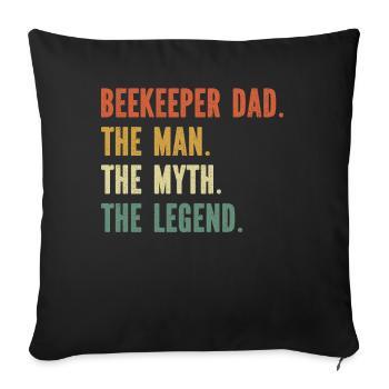 Bee Father Honey Beekeeper Father Beekeeper - Sofa pillow with filling 45cm x 45cm - black - Front