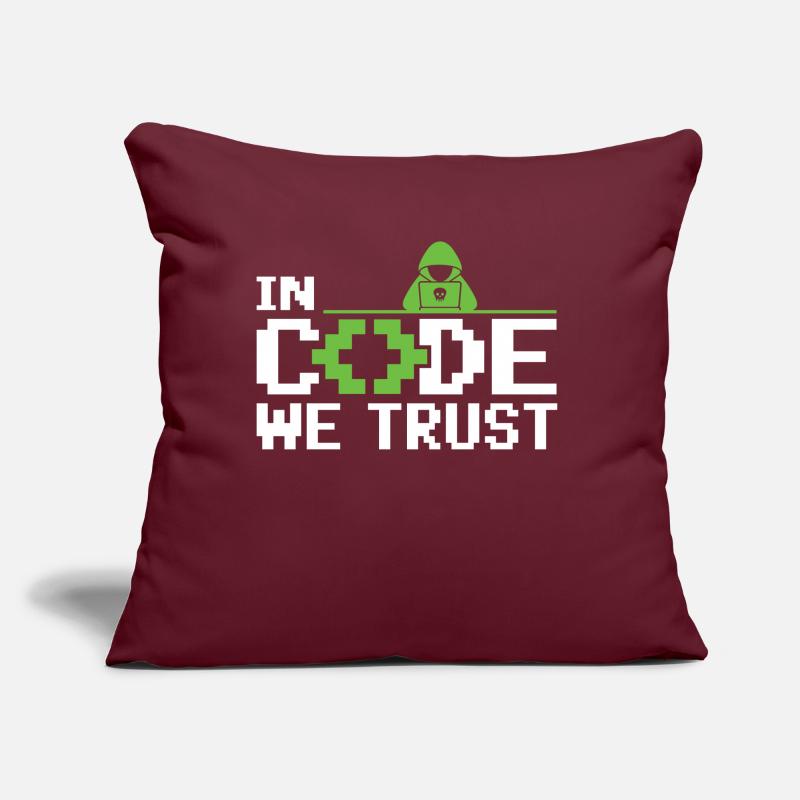 In Code We Trust - Ethical Hacker Cybersecurity Sofa pillow with filling 45cm x 45cm