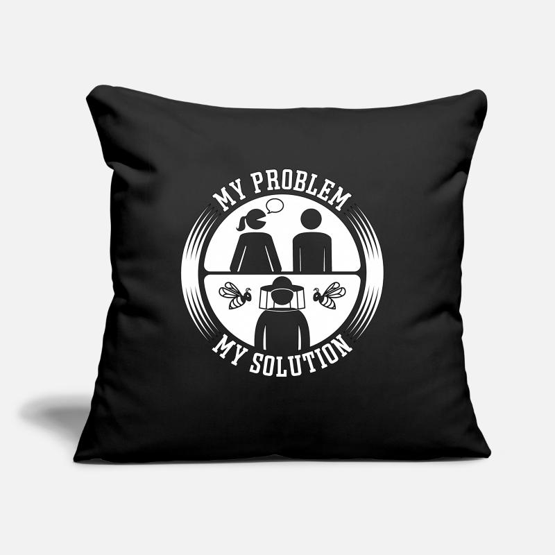 Beekeeper My Problem My Solution Pictogram Dad Mom Sofakissen mit Füllung 45 x 45 cm
