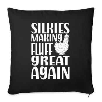 Silkie Chicken Funny Farm Animal Lover - Sofa pillow with filling 45cm x 45cm - black - Front