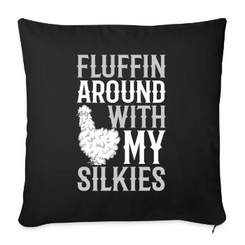 Silkie Chicken Funny Farm Animal Lover - Sofa pillow with filling 45cm x 45cm - black - Front