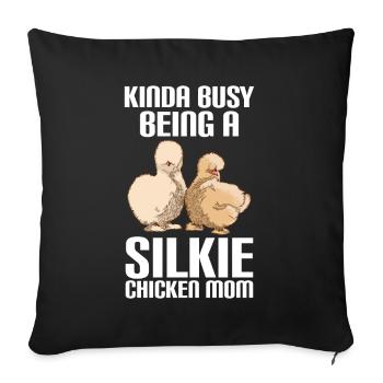 Silkie Chicken Funny Farm Animal Lover - Sofa pillow with filling 45cm x 45cm - black - Front