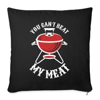 BBQ Smoker Meat Grilling Funny - Sofa pillow with filling 45cm x 45cm - black - Front
