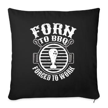 BBQ Smoker Meat Grilling Funny - Sofa pillow with filling 45cm x 45cm - black - Front