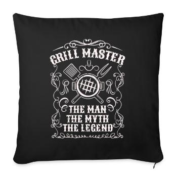 BBQ Smoker Meat Grilling Funny - Sofa pillow with filling 45cm x 45cm - black - Front