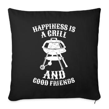 BBQ Smoker Meat Grilling Funny - Sofa pillow with filling 45cm x 45cm - black - Front