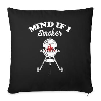 BBQ Smoker Meat Grilling Funny - Sofa pillow with filling 45cm x 45cm - black - Front