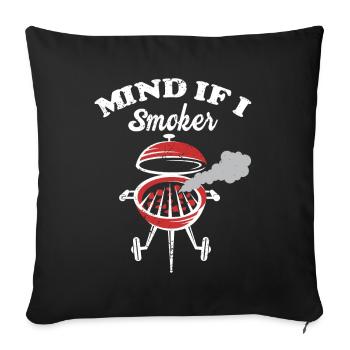BBQ Smoker Meat Grilling Funny - Sofa pillow with filling 45cm x 45cm - black - Front