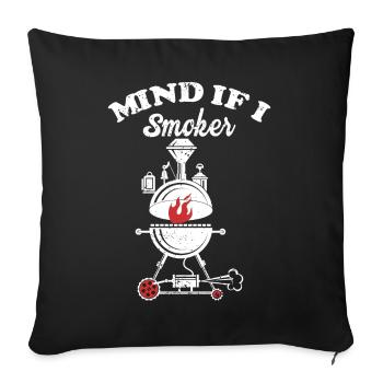 BBQ Smoker Meat Grilling Funny - Sofa pillow with filling 45cm x 45cm - black - Front