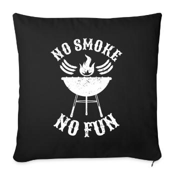 BBQ Smoker Meat Grilling Funny - Sofa pillow with filling 45cm x 45cm - black - Front