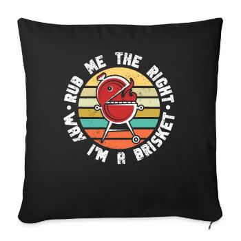 BBQ Smoker Meat Grilling Funny - Sofa pillow with filling 45cm x 45cm - black - Front