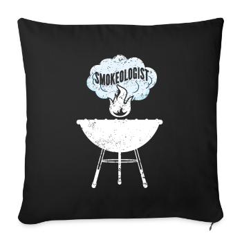 BBQ Smoker Meat Grilling Funny - Sofa pillow with filling 45cm x 45cm - black - Front
