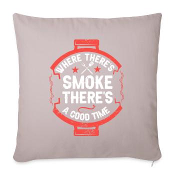 BBQ Smoker Meat Grilling Funny - Sofa pillow with filling 45cm x 45cm - light taupe - Front
