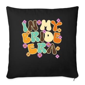 Groovy Bridal Wedding Party Bridal Flower Flowers - Sofa pillow with filling 45cm x 45cm - black - Front