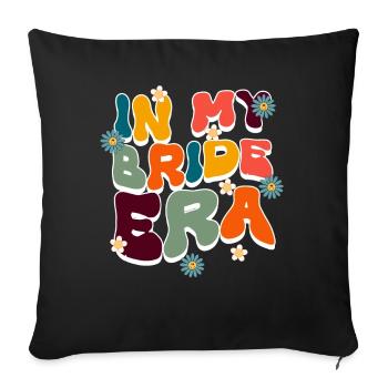 Groovy Bridal Wedding Party Bridal Flower Flowers - Sofa pillow with filling 45cm x 45cm - black - Front