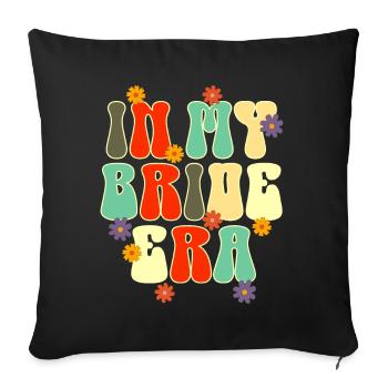 Groovy Bridal Wedding Party Bridal Flower Flowers - Sofa pillow with filling 45cm x 45cm - black - Front