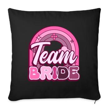 Groovy Bridal Wedding Party Bridal Flower Flowers - Sofa pillow with filling 45cm x 45cm - black - Front