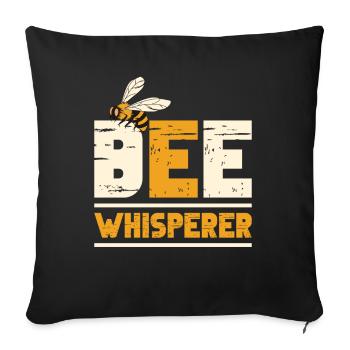Abeille miel Webeke ruche apiculteur nid d’abeille - Coussin et housse de 45 x 45 cm - noir - Devant