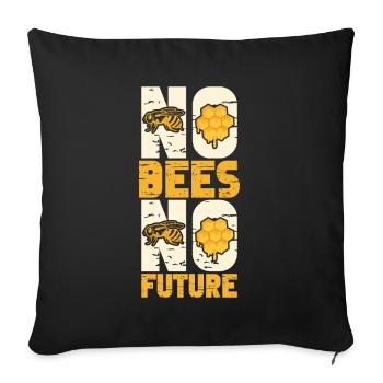 Honey Bee Webeke Hive Beekeeper Honeycomb - Sofa pillow with filling 45cm x 45cm - black - Front