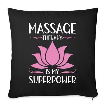 Massage Therapist Therapy Masseuse Appreciation - Sofa pillow with filling 45cm x 45cm - black - Front